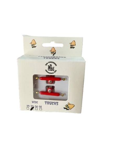 Ejes finger rojos base plata 32