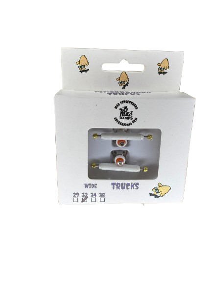 Ejes 32mm Fingerboard – White & Silver Base